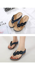 将图片加载到图库查看器,Summer Flat Sandal For Women Multicolor Handmade Retro Flowers Flip-Flops Women Slippers Cute Flat Summer Flats Sandals Women Strappy Flat Open Toe Sandals