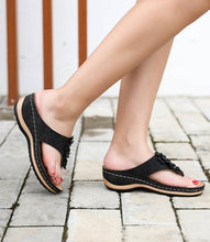 将图片加载到图库查看器,Summer Flat Sandal For Women Multicolor Handmade Retro Flowers Flip-Flops Women Slippers Cute Flat Summer Flats Sandals Women Strappy Flat Open Toe Sandals