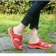将图片加载到图库查看器,Summer Flat Sandal For Women Multicolor Handmade Retro Flowers Flip-Flops Women Slippers Cute Flat Summer Flats Sandals Women Strappy Flat Open Toe Sandals