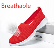 将图片加载到图库查看器,Summer Knitting Sock Women's Sneakers Slip On Shoes Lightweight Flat Women's Sports Breathable Mesh Platform Fashion Casual Slip On Easy Walking Espadrilles