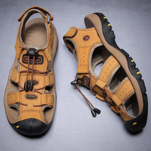 Load image into Gallery viewer, Summer Men's Breathable Sandals Beach Casual Shoes Thick Sole Closed Toe Aqua Shoes Hiking Fishing Summer Closed Toe Walking Sandal For Athletic Outdoor Lightweight Beach Breathable Waterproof Sandals