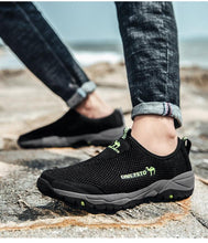 将图片加载到图库查看器,Summer Mesh Beach Men Shoes Lightweight Breathable Walking Footwear New Slip-On Comfortable Outdoor Walking Footwear Non-Slip Running Climbing Shoes Sneakers Lightweight Breathable Walking Shoes