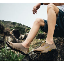 将图片加载到图库查看器,Summer Mesh Beach Men Shoes Lightweight Breathable Walking Footwear New Slip-On Comfortable Outdoor Walking Footwear Non-Slip Running Climbing Shoes Sneakers Lightweight Breathable Walking Shoes