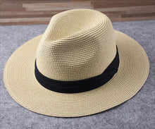 Load image into Gallery viewer, Summer Outdoor Men Large Size Hats Lady Beach Wide Brim Straw Hat Unisex Luxury Straw Hat Classic Mens Dress Hats Party Accessories