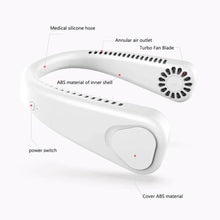 Load image into Gallery viewer, Summer Portable Hanging Neck Fan Fast Cooling USB Rechargeable Wearable Bladeless Fan Outdoor Sports Home Office Cooler Portable Hands-Free Mini USB Fan-Personal Mini Fan Powered By Rechargeable Battery Fan