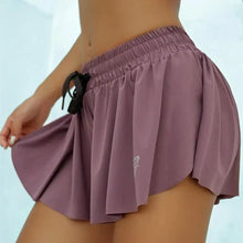 将图片加载到图库查看器,Summer Running Shorts Women 2 In 1 Marathon Quick Dry Shorts Gym Loose Sport Breathable Yoga Shorts