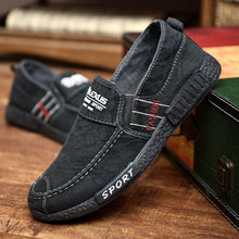 将图片加载到图库查看器,Summer Slip On Men's Casual Shoes Rubber Solid Mens Canvas Shoes Lightweight Waterproof Flat Casual Sneakers Loafer Shoes Casual Canvas Indoor Loafers