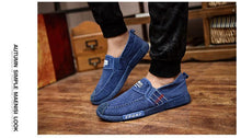 将图片加载到图库查看器,Summer Slip On Men's Casual Shoes Rubber Solid Mens Canvas Shoes Lightweight Waterproof Flat Casual Sneakers Loafer Shoes Casual Canvas Indoor Loafers