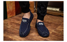 将图片加载到图库查看器,Summer Slip On Men's Casual Shoes Rubber Solid Mens Canvas Shoes Lightweight Waterproof Flat Casual Sneakers Loafer Shoes Casual Canvas Indoor Loafers
