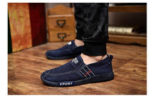 将图片加载到图库查看器,Summer Slip On Men's Casual Shoes Rubber Solid Mens Canvas Shoes Lightweight Waterproof Flat Casual Sneakers Loafer Shoes Casual Canvas Indoor Loafers
