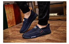 将图片加载到图库查看器,Summer Slip On Men's Casual Shoes Rubber Solid Mens Canvas Shoes Lightweight Waterproof Flat Casual Sneakers Loafer Shoes Casual Canvas Indoor Loafers