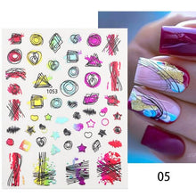 Load image into Gallery viewer, Summer Tropical Beach Coconut Tree Slippers 3D Nail Sticker Leaves Shell Transfer Decals Slider Decoration Manicures Tip Water Transfer Nail Decals Sticker For Pretty Girl Self-Adhesive Nail Decals Designer Nail Stickers for Acrylic