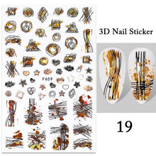 将图片加载到图库查看器,Summer Tropical Plants 3D Nail Sticker Iridescent Leaves Tree Transfer Decals Slider For Nails DIY Nail Art Decoration 3D Nail Stickers Decals Snowflakes Elk Bear Christmas Xmas Transfer Stickers Nail Art Self-Adhesive Decals Decoration Nail Art