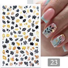 将图片加载到图库查看器,Summer Tropical Plants 3D Nail Sticker Iridescent Leaves Tree Transfer Decals Slider For Nails DIY Nail Art Decoration 3D Nail Stickers Decals Snowflakes Elk Bear Christmas Xmas Transfer Stickers Nail Art Self-Adhesive Decals Decoration Nail Art