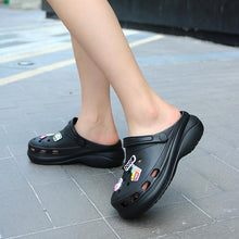 将图片加载到图库查看器,Summer Women Clogs Platform Garden Sandals Fruit Slippers Beach Shoes Increase Outdoor Unisex Garden Clogs Shoes Comfortable Slip-on Summer Beach Sandals
