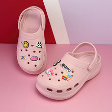 将图片加载到图库查看器,Summer Women Clogs Platform Garden Sandals Fruit Slippers Beach Shoes Increase Outdoor Unisex Garden Clogs Shoes Comfortable Slip-on Summer Beach Sandals