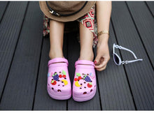 Load image into Gallery viewer, Summer Women Clogs Platform Garden Sandals Fruit Slippers Slip On Beach Shoes Fashion Slides Platform Clogs Beach Sandals Slippers For Women