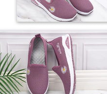 Load image into Gallery viewer, Summer Women Flat Shoes New Espadrilles Flying Knitting Shoes Fashion Flowers Sneakers Lazy Shoes Women Mesh Running Casual Slip On Flats Comfortable Walking Casual Shoes