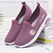 Load image into Gallery viewer, Summer Women Flat Shoes New Espadrilles Flying Knitting Shoes Fashion Flowers Sneakers Lazy Shoes Women Mesh Running Casual Slip On Flats Comfortable Walking Casual Shoes