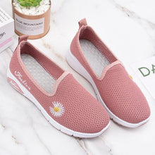 Load image into Gallery viewer, Summer Women Flat Shoes New Espadrilles Flying Knitting Shoes Fashion Flowers Sneakers Lazy Shoes Women Mesh Running Casual Slip On Flats Comfortable Walking Casual Shoes