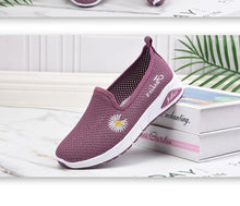 Load image into Gallery viewer, Summer Women Flat Shoes New Espadrilles Flying Knitting Shoes Fashion Flowers Sneakers Lazy Shoes Women Mesh Running Casual Slip On Flats Comfortable Walking Casual Shoes