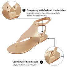 Load image into Gallery viewer, Summer Women's Sandals Fashion Fat Bottom Female Clip Toe Shoes Outdoor Beach Sandal Flat Sandal Ankle Strap Open Toe Breathable Summer Sandals Adjustable Buckle Strap Women Sandals