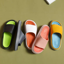 将图片加载到图库查看器,Summer Women Slippers Runway Shoes Outdoor Slides Men Flip Flops Thick Sole Non-slip Beach Pool Outdoor Slippers Anti-Slip Shower Spa Bath Pool Gym Slides Flip Flop Open Toe Comfortable Soft Sandals Casual Shoes