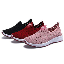 将图片加载到图库查看器,Summer Womens Shoes Breathable Mesh Sneakers Slip On Flats Espadrilles Fashion Trainers Women Comfortable Pink Couple Shoes Outdoor Walking Footwear Shoes
