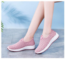将图片加载到图库查看器,Summer Womens Shoes Breathable Mesh Sneakers Slip On Flats Espadrilles Fashion Trainers Women Comfortable Pink Couple Shoes Outdoor Walking Footwear Shoes