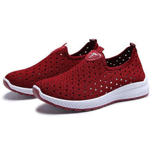 将图片加载到图库查看器,Summer Womens Shoes Breathable Mesh Sneakers Slip On Flats Espadrilles Fashion Trainers Women Comfortable Pink Couple Shoes Outdoor Walking Footwear Shoes