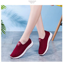 将图片加载到图库查看器,Summer Womens Shoes Breathable Mesh Sneakers Slip On Flats Espadrilles Fashion Trainers Women Comfortable Pink Couple Shoes Outdoor Walking Footwear Shoes