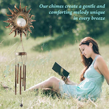 Load image into Gallery viewer, Sun Solar Wind Chimes