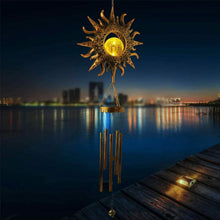 Load image into Gallery viewer, Sun Solar Wind Chimes