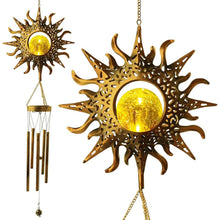 Load image into Gallery viewer, Sun Solar Wind Chimes