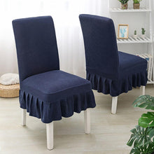 将图片加载到图库查看器,Super Soft Polar Fleece Fabric Skirt Style Chair Cover Elastic Chair Covers Spandex For Kitchen Wedding Chair Covers Dining Room Washable Furniture Chair for Kids Pets Home Ceremony Banquet Wedding Party