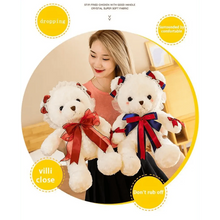 Load image into Gallery viewer, Superior Quality Cute Teddy Bear With Dress Plush Doll Stuffed Animals Kids Toys Room Decor, Christmas,VE Valentine Gifts