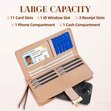 将图片加载到图库查看器,Sweet Cute Women's Long Leaf Bifold Wallet