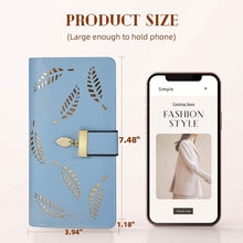 将图片加载到图库查看器,Sweet Cute Women's Long Leaf Bifold Wallet