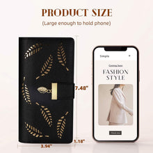 将图片加载到图库查看器,Sweet Cute Women's Long Leaf Bifold Wallet