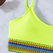 将图片加载到图库查看器,Swimwear Women Ribbed Bathing Suit Female Push Up Bikini Set Women's Bathing Suit Lace up Bikini Ribbed Two Piece Swimsuit Beachwear High Waist Bikini Women's Swimsuit