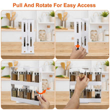 Load image into Gallery viewer, Swivel Cabinet Organizer Revolving Kitchen Rack Spice Organizer