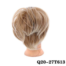 Load image into Gallery viewer, Synthetic Messy Bun Scrunchie Chignon With Elastic Hair Bands Donut Straight Ponytail Hair Pieces For Women Hair Extensions Clip in Hair Extension For Volumized Hair Buns For Girls