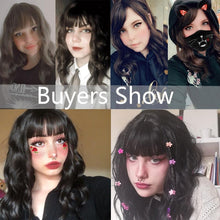 将图片加载到图库查看器,Synthetic Wigs For Women Daily Cosplay Long Water Wave Lolita Wig With Bangs Cold Brown Heat Resistant Hair Bob Wigs For Black Women Cosplay Wigs For Women Gifts for Girlfriends