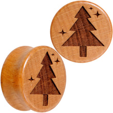 将图片加载到图库查看器,Organic Beechwood Christmas Tree Saddle Plug Set Sizes 8mm to 25mm