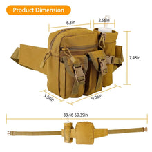 Load image into Gallery viewer, Tactical Waist Bag Utility Pouch Belt Bag with Water Bottle Pouch