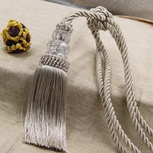 将图片加载到图库查看器,Tassel Curtain Tieback Crystal Bead Hanging Ball Tie Room Accessories Holder Buckle Rope Bandage Holdback Window Shade Curtain Tie Back Tassel Tie Backs for Curtain Beautiful Curtain Holdback Rope