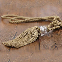 将图片加载到图库查看器,Tassel Curtain Tieback Crystal Bead Hanging Ball Tie Room Accessories Holder Buckle Rope Bandage Holdback Window Shade Curtain Tie Back Tassel Tie Backs for Curtain Beautiful Curtain Holdback Rope