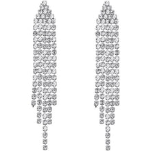 Load image into Gallery viewer, Tassel Linear Drop Earrings