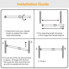 Load image into Gallery viewer, Tension Curtain Rod Spring Load Adjustable Curtain Pole