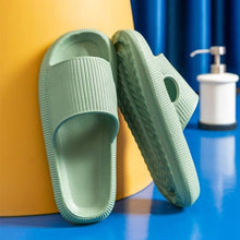 将图片加载到图库查看器,Thick Platform Bathroom Home Slippers Women Fashion Soft Sole EVA Indoor Slides Woman Sandals Summer Non-slip Flip Flops Quick Drying Open Toe Super Soft Comfy Thick Sole Home House Cloud Cushion Sandals For Indoor And Outdoor Platform Shoes